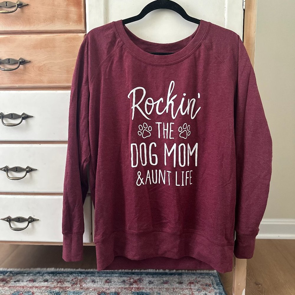 Fall Sweater Sweatshirt Pull Over Tshirt Top Aunt Dog Mom Pumpkin Spice